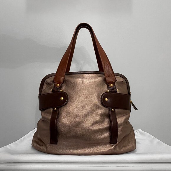 Salvatore Ferragamo Metallic Leather Shoulder Bag - Picture 2 of 8